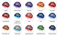 BUNDLE Glitter Dripping Lips Sublimation PNG Digital Design