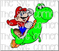 Mario and Yoshi SVG File