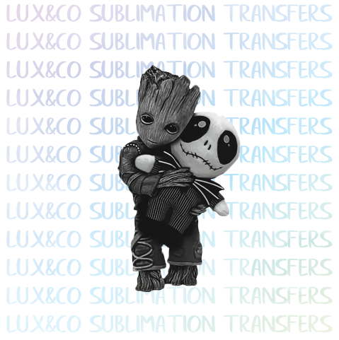 Groot Hugging Jack Skeleton Sublimation Transfer