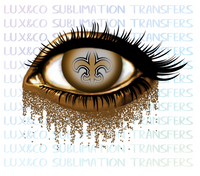Saints Glitter Eye Sublimation Transfer