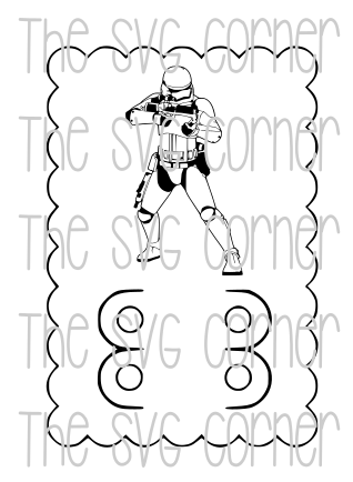 STAR WARS VALENTINE CRAYON CARD SVG FILE