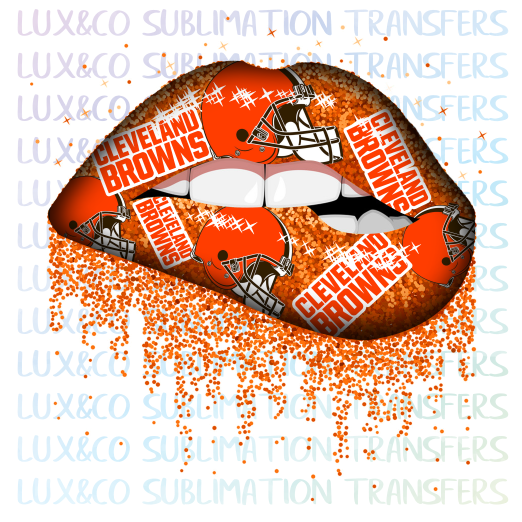 ***SALE*** Cleveland Browns Football Dripping Lips Sublimation Transfer