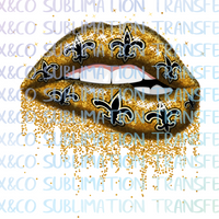 New Orleans Saints Football Dripping Lips Sublimation Transfer