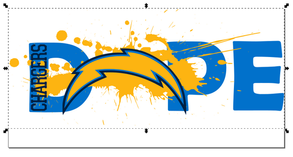 Los Angeles Chargers Football DOPE SVG PNG Digital Design