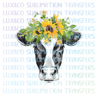 **SALE** Sunflower Cow Sublimation Transfer