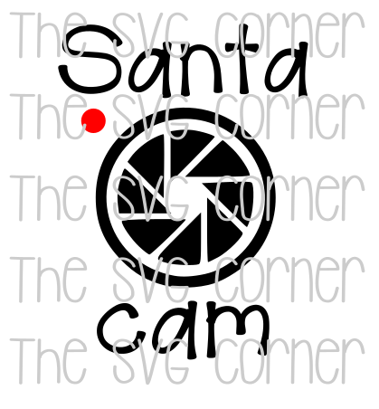 Santa Cam Winter Christmas Holiday SVG File