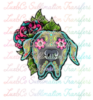 Great Dane Floral Dog Sublimation Transfer