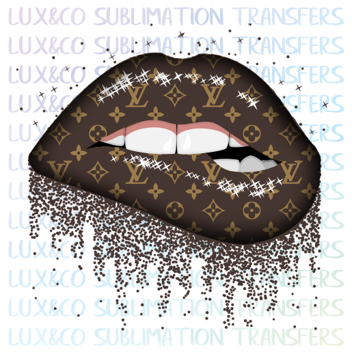 LV Dripping Lips Sublimation Transfer