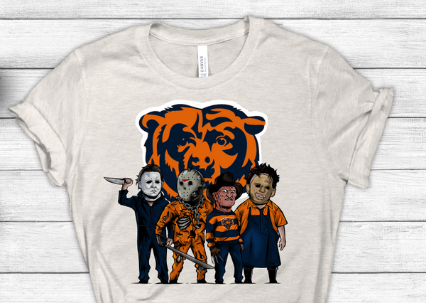 Chicago Bears Halloween Horror Crew Football Sublimation Transfer