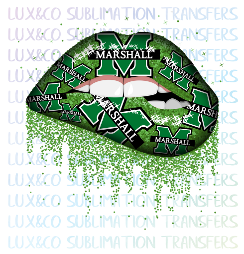 ***SALE*** Marshall Football Dripping Lips Sublimation Transfer