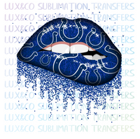 Colts Football Dripping Lips Sublimation Transfer