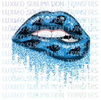 Carolina Panthers Football Dripping Lips Sublimation Transfer