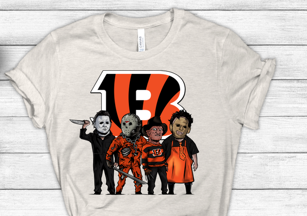 Cincinnati Bengals Halloween Horror Crew Football Sublimation Transfer