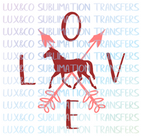 Love Horse Arrows Sublimation Transfer