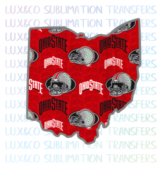 Ohio State Buckeyes Football State Sublimation Transfer