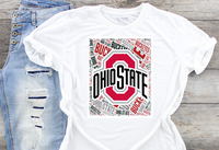 Ohio State Buckeyes Word Art Sublimation Transfer