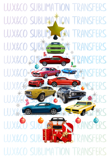 Camaro Christmas Tree Sublimation Digital Design PNG File