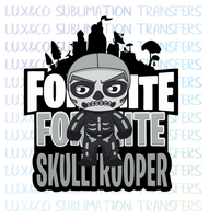 Fortnite Skulltrooper Sublimation Transfer