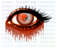 Cleveland Browns Glitter Eye Sublimation Transfer