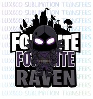 Fortnite Raven Sublimation Transfer