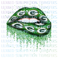 Green Bay Packers Football Dripping Lips Sublimation Transfer
