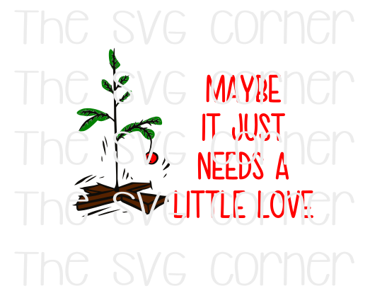 Charlie Brown Tree Winter Christmas Holiday SVG File