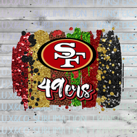 San Francisco 49ers Brush Strokes Sublimation Transfer