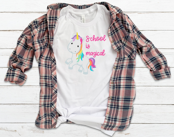 School is Magical Unicorn Sublimation Transfer