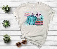 Aztec Serape Pumpkins Fall Sublimation Transfer