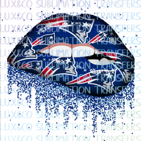 ***SALE*** New England Patriots Football Dripping Lips Sublimation Transfer