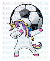 Dabbing Unicorn Soccer Sublimation Transfer