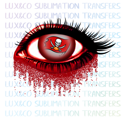 Buccaneers Glitter Eye Sublimation Transfer