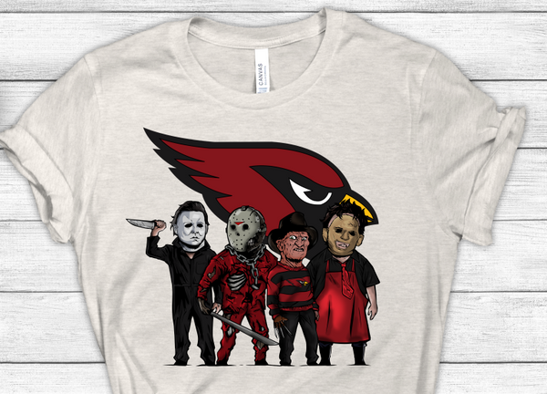 Arizona Cardinals Halloween Horror Crew Football Sublimation Transfer