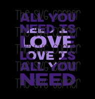 All You Need is Love SVG File