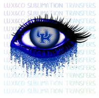 UK Kentucky Wildcats Glitter Eye Sublimation Transfer