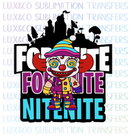 Fortnite Nite Nite Sublimation Transfer