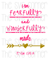 I am Fearfully and Wonderfully Made SVG File
