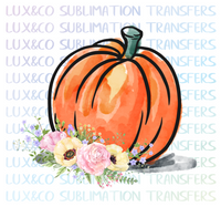 Floral Pumpkin Sublimation Transfer