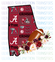 Alabama Crimson Tide Flower Football State Sublimation Transfer