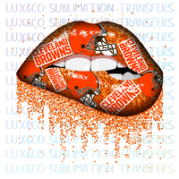 Cleveland Browns Football Dripping Lips Sublimation Transfer
