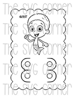 BUBBLE GUPPIES VALENTINE CRAYON CARD SVG FILE