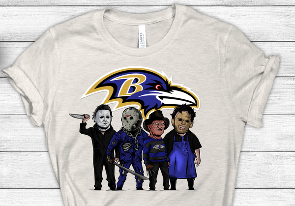 Baltimore Ravens Halloween Horror Crew Football Sublimation Transfer