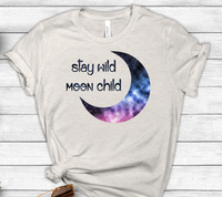 Stay Wild Moon Child Sublimation PNG Digital Design
