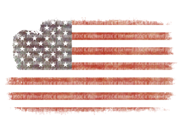 Distressed American Flag Sublimation Transfer
