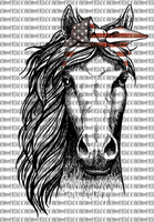 Horse American Flag Sublimation Transfer