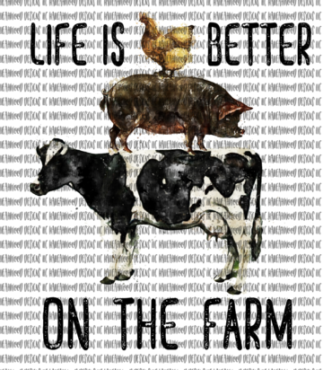 **SALE** Life is Better on the Farm Sublimation Transfer