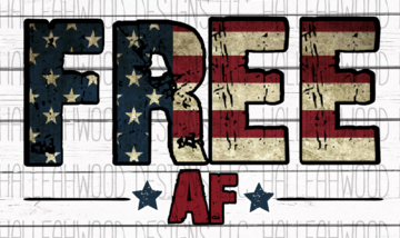 Free AF American Flag Sublimation Transfer