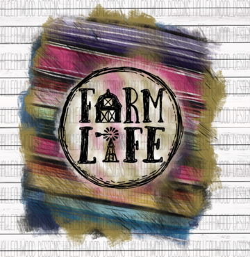 Farm Life Brand Tag Sublimation Transfer