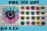 Sunflower Stripes Bundle Sublimation PNG Digital Design