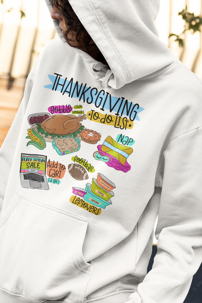 Thanksgiving to do List Sublimation Transfer